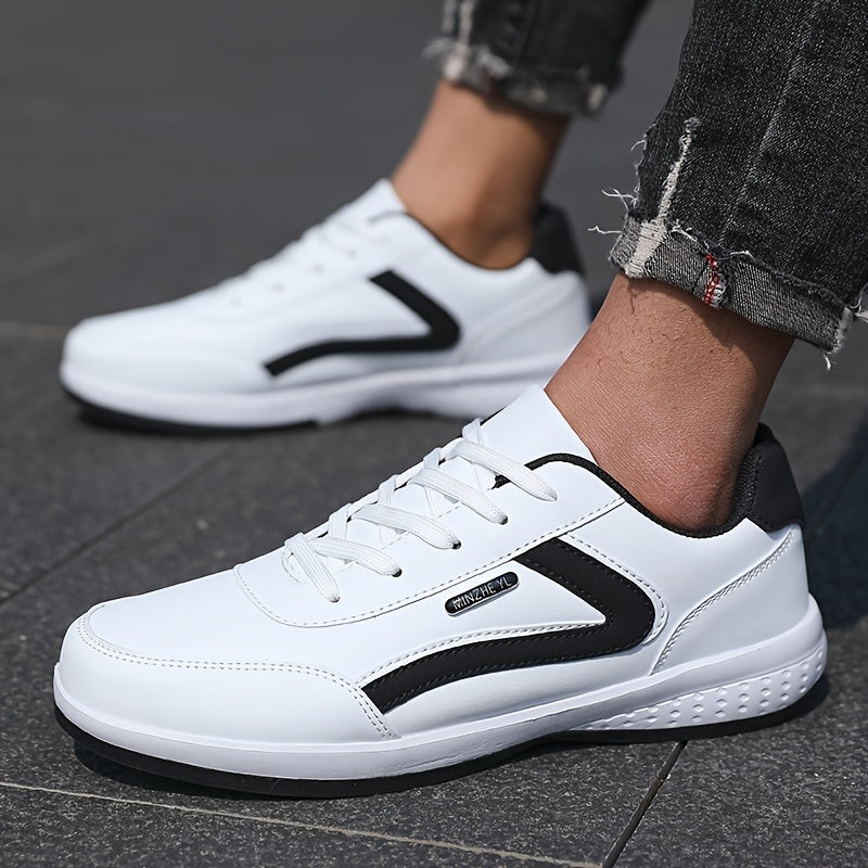 Men'S Classic British Style Casual Business Shoes - All-Season Solid Geometric Pattern, Low Top Lace-Up, Round Toe, Faux Upper, Fabric Inner, EVA TPR Sole, Comfortable Minimalist Design for Daily Outdoor Use, Everyday Com