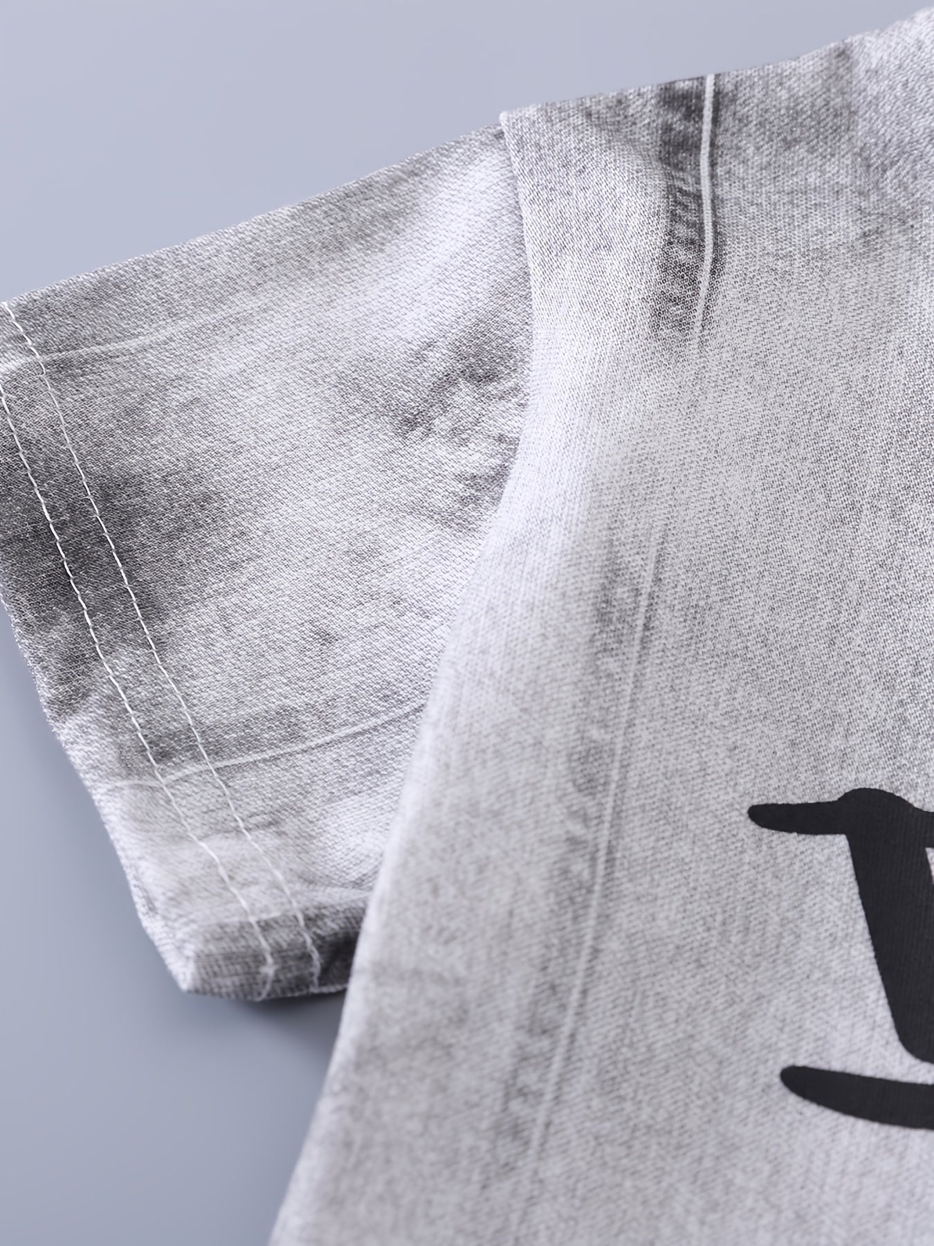 Boys' Tie-Dye Crew Neck T-Shirt & Denim Shorts Set Summer