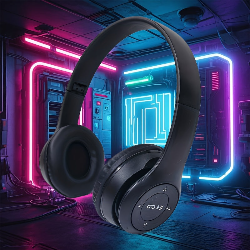 Wireless DJ Headphones with Foldable Design - Long Battery Life, 3.5mm Audio Jack, Ideal for PC/TV/Phone - Popular Over-Ear Wireless Headphones, DJ Headphones|Foldable Headphones|Rechargeable Battery