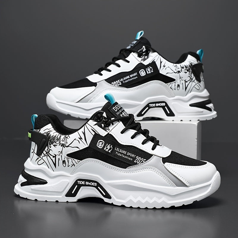 Men's Athletic Sneakers - Breathable, Non-Slip Durable, Lace-Up Closure for Casual Attire