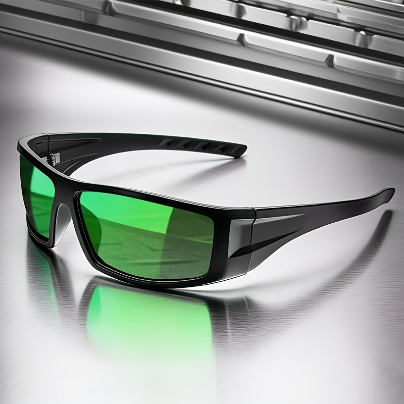 Polarized Sports Sunglasses with Black Full Rim Frame for Men & Women