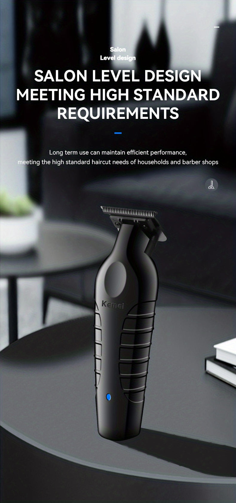 Electric Hair Clipper KM-2299 Cross-border Electric Pusher USB Oil Head Carving Scissor Barber Shop Trimmer
