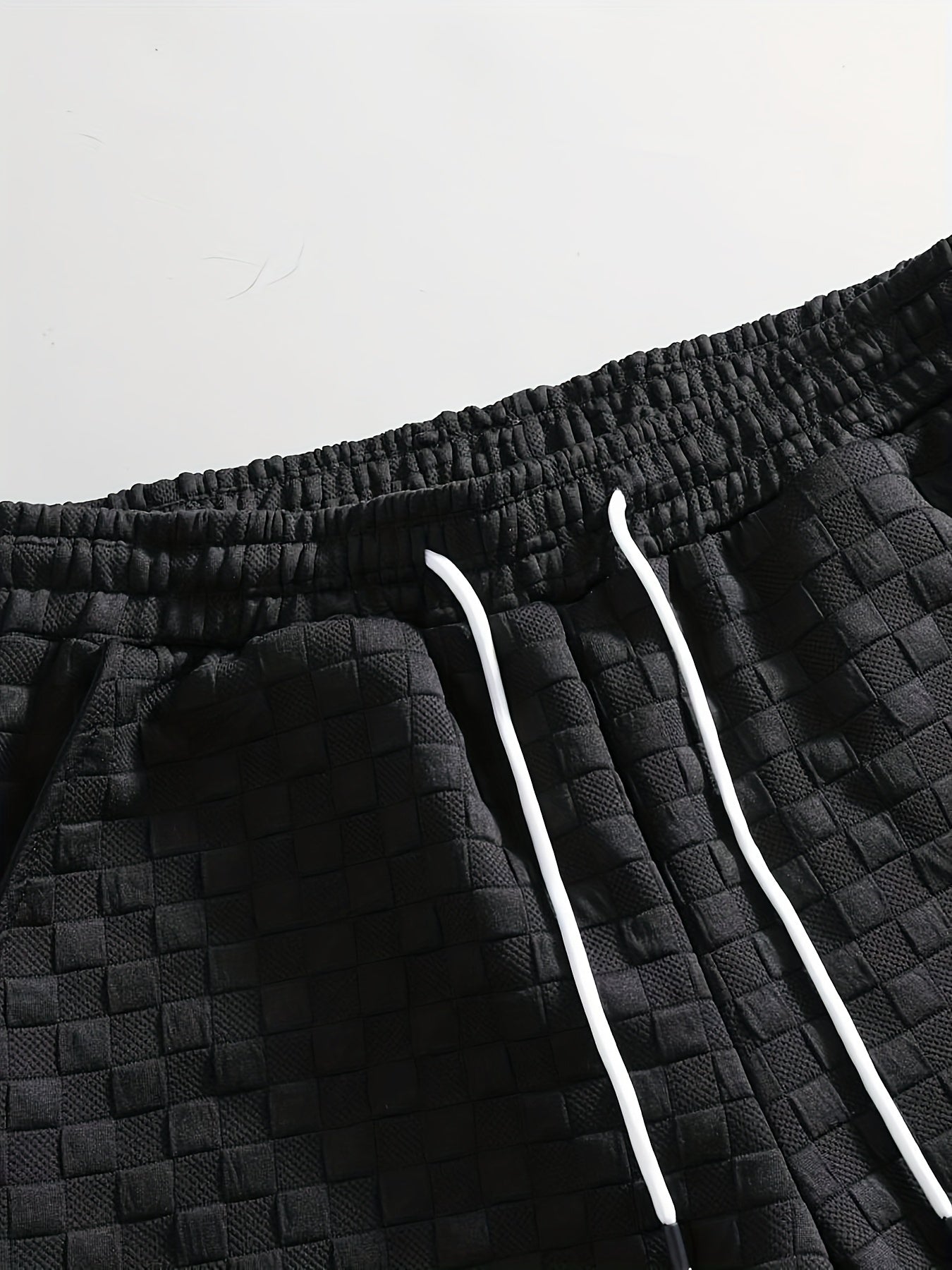 Men'S Casual Short Sleeve Button-Up Shirt & Shorts Set - Solid Black, Breathable Polyester Blend, Regular Fit for Summer, Everyday Comfort, Casual Summer Wear | Buttonup Shirt | Polyester Blend