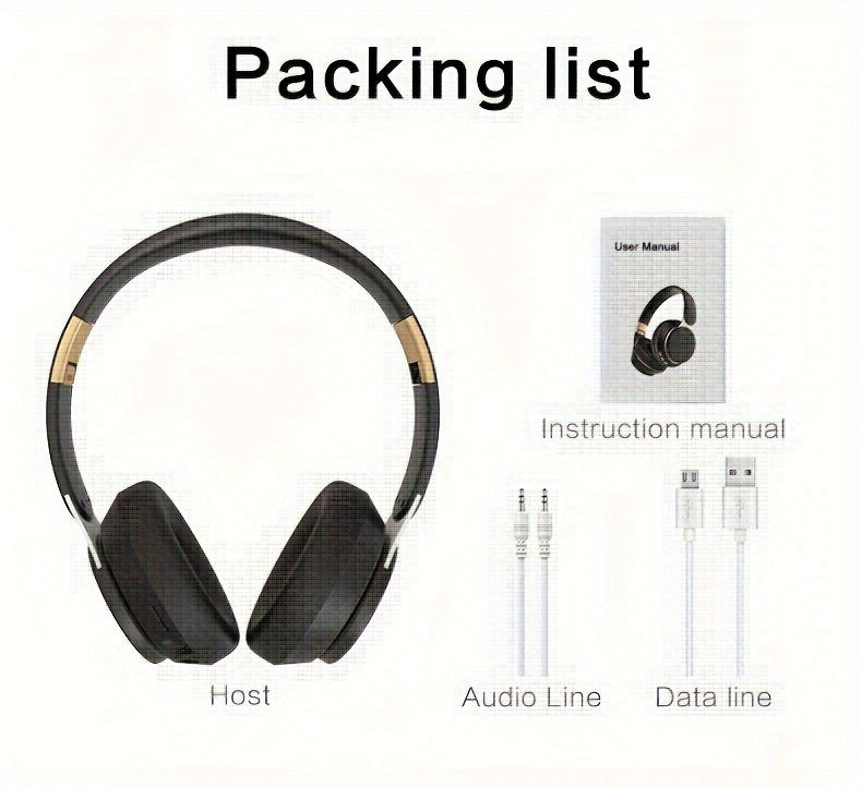 07S Wireless Over-Ear Headphones with Surround Bass, Foldable Design, 400mAh Battery - Wireless Compatible, Supports Wired/TF Card/Radio Modes, Ideal for Sports, Gaming, Photography & More, Wireless Headphones