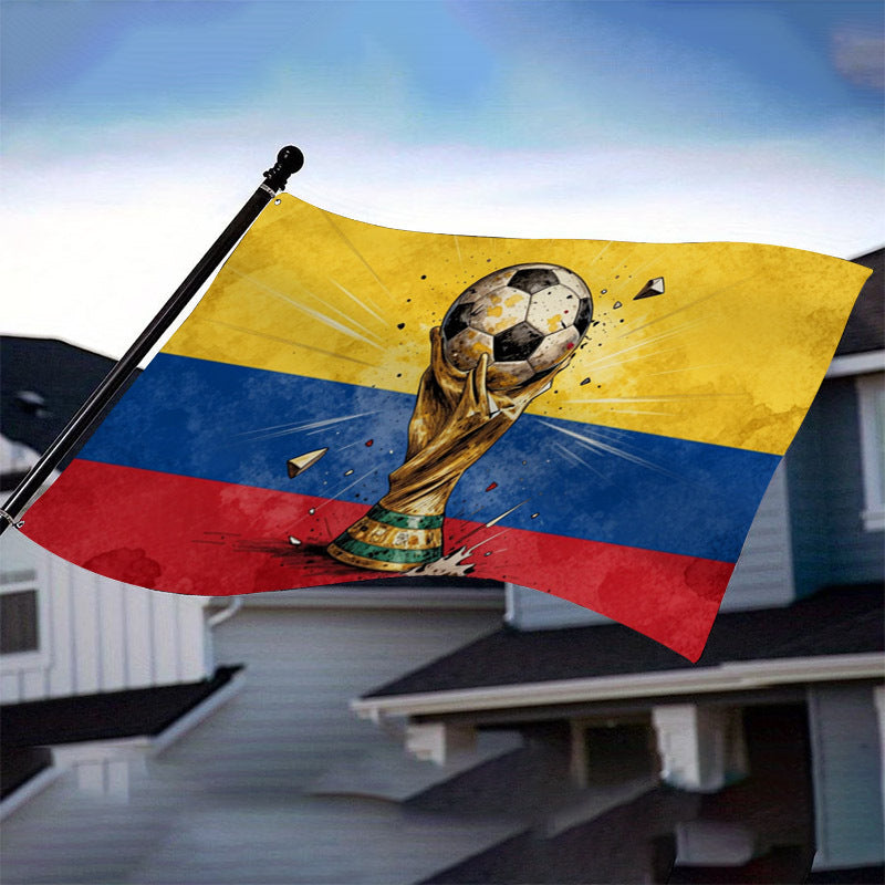 Colombian Flag Football Outdoor Decorative Polyester Flag