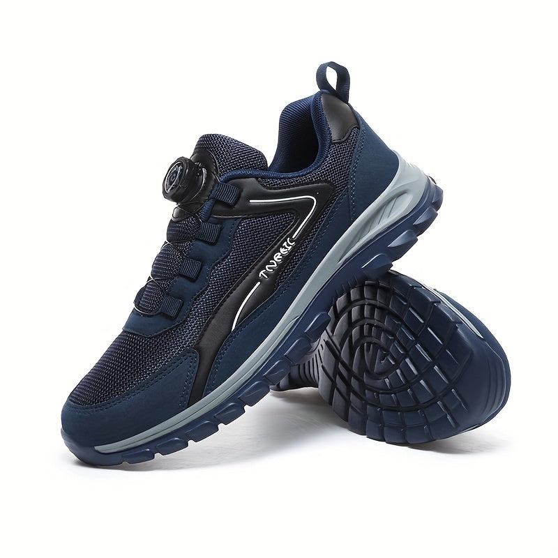 Men'S Lightweight Breathable Outdoor Walking Shoes - Low-Top Comfortable Sneakers with EVA Cushioning, Fabric Upper Sole for Hiking, Jogging, Casual Wear - Black/White Striped Design, Hiking Shoes, Jogging Footwear, Stylish