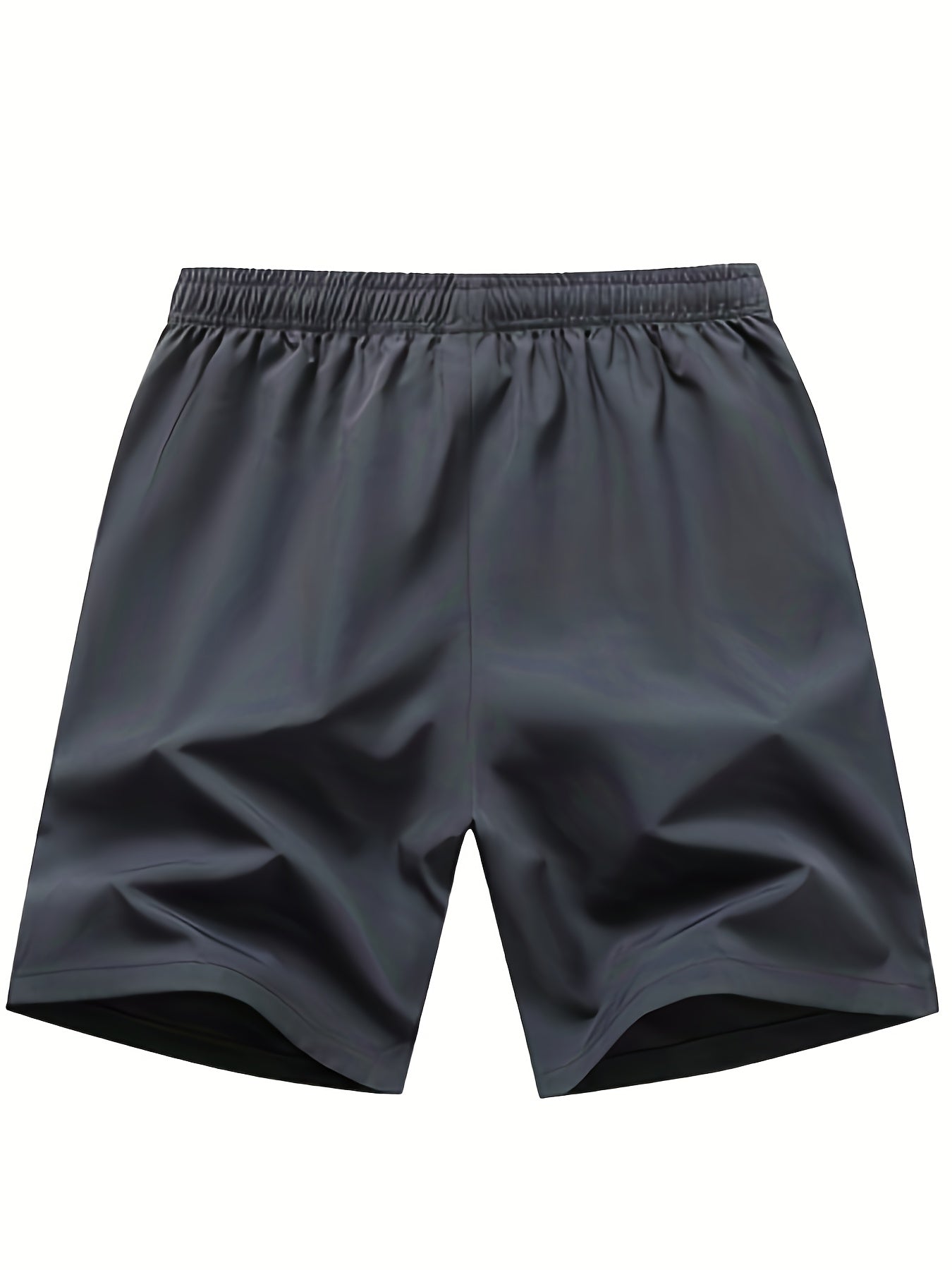 Men'S Ice Sliky Fiber Fabric Running Shorts - Breathable, Wrinkle-Resistant Athletic Shorts with Drawstring Waist & Zipper Pockets for Gym, Tennis, Skateboarding, Yoga, Gym Shorts, Yoga Apparel, Sporty Style, Antislip Constru