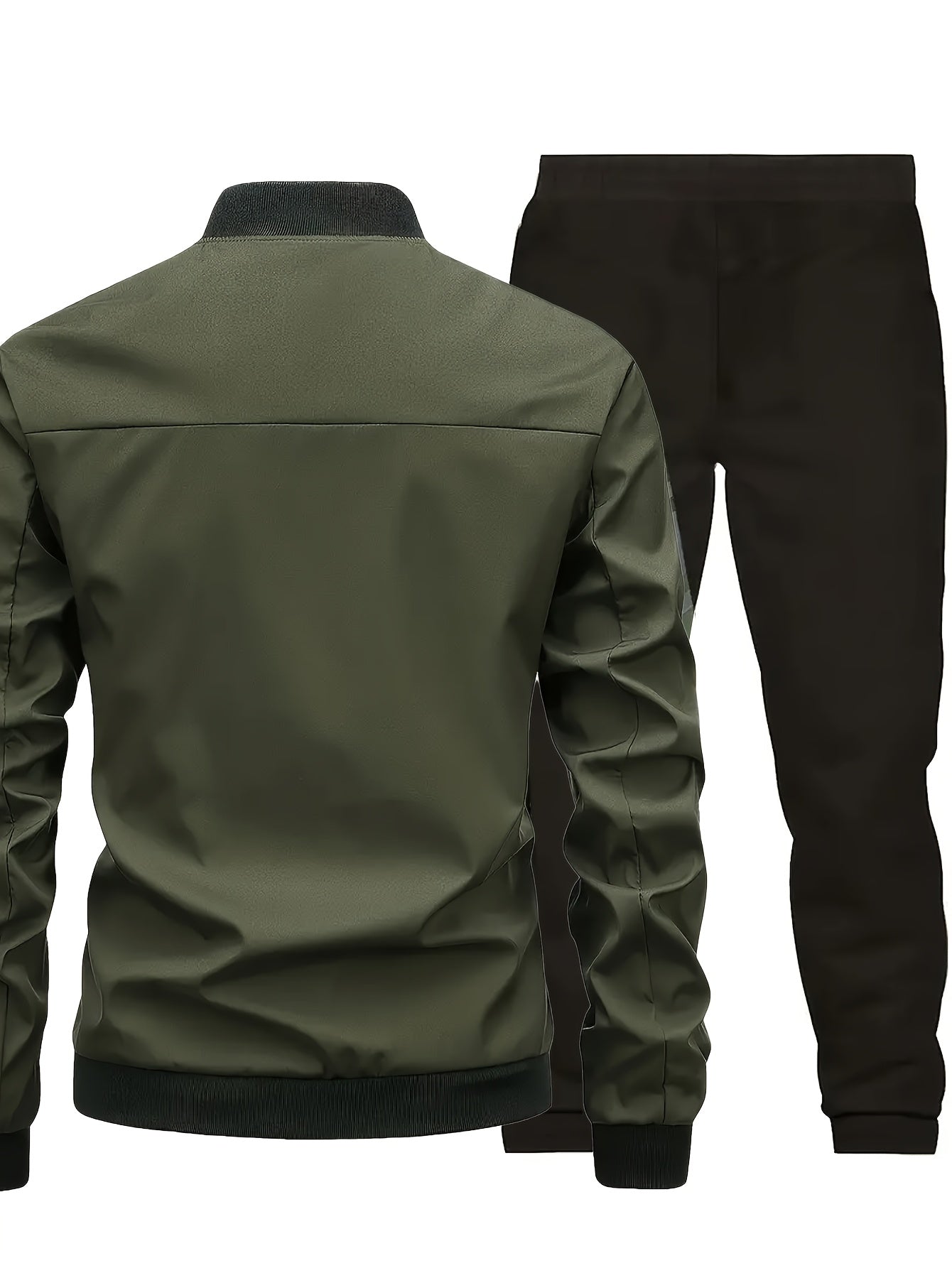 Star Blossom Men's Casual Sports Baseball Suit Pants Two-piece Set with Jacket and Trousers