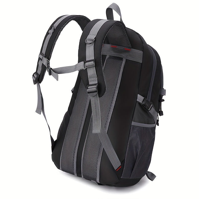 40L Black Oxford Backpack for Hiking, Travel & Outdoor Adventures - Lightweight, Durable with Adjustable Straps, Design, Perfect for Camping, Cycling & Student Use