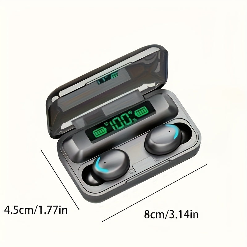 Crisp HiFi Stereo Sound Wireless Earphones with Touch Control, HD Mic, TWS Wireless Earbuds, 9D Stereo HiFi Sound Earphone, Sport Headset, with LED Display Charging Bin
