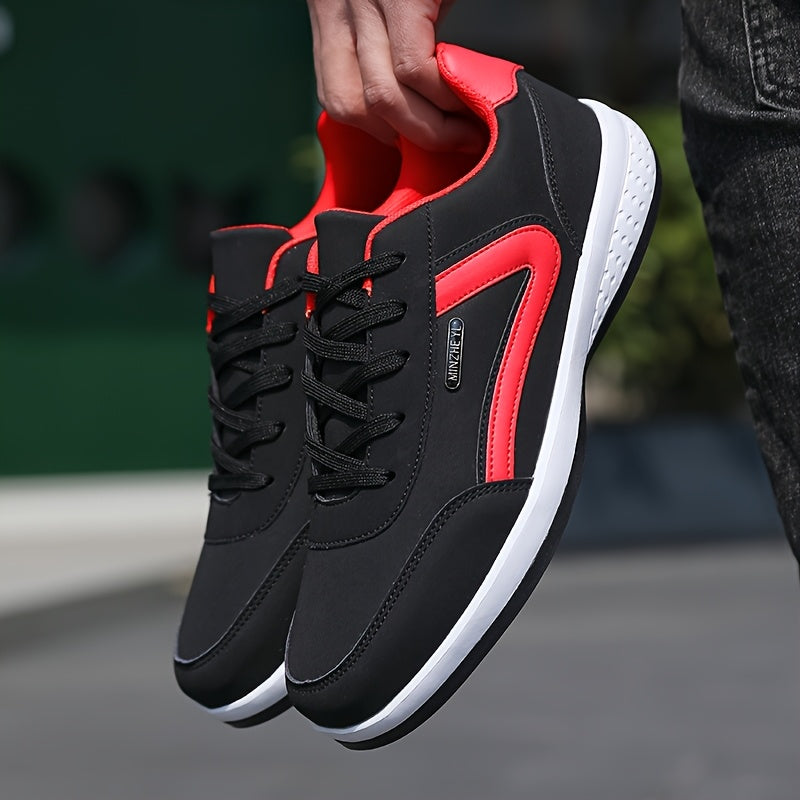 Men'S Classic British Style Casual Business Shoes - All-Season Solid Geometric Pattern, Low Top Lace-Up, Round Toe, Faux Upper, Fabric Inner, EVA TPR Sole, Comfortable Minimalist Design for Daily Outdoor Use, Everyday Com
