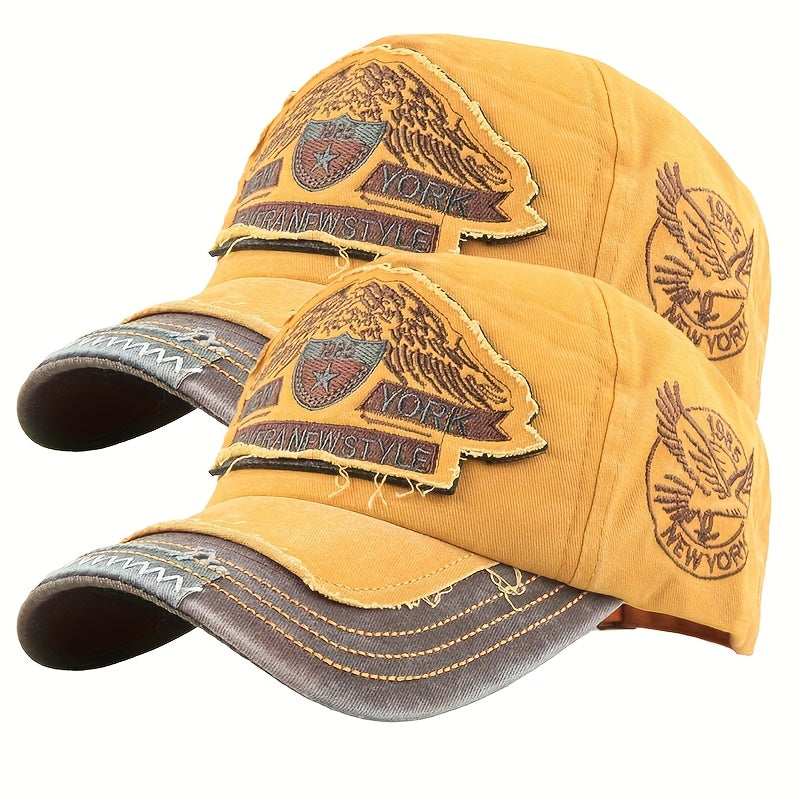 Vintage 1985 New York Style Baseball Cap Distressed Sun Hat Outdoor Cap Unisex Trendy
