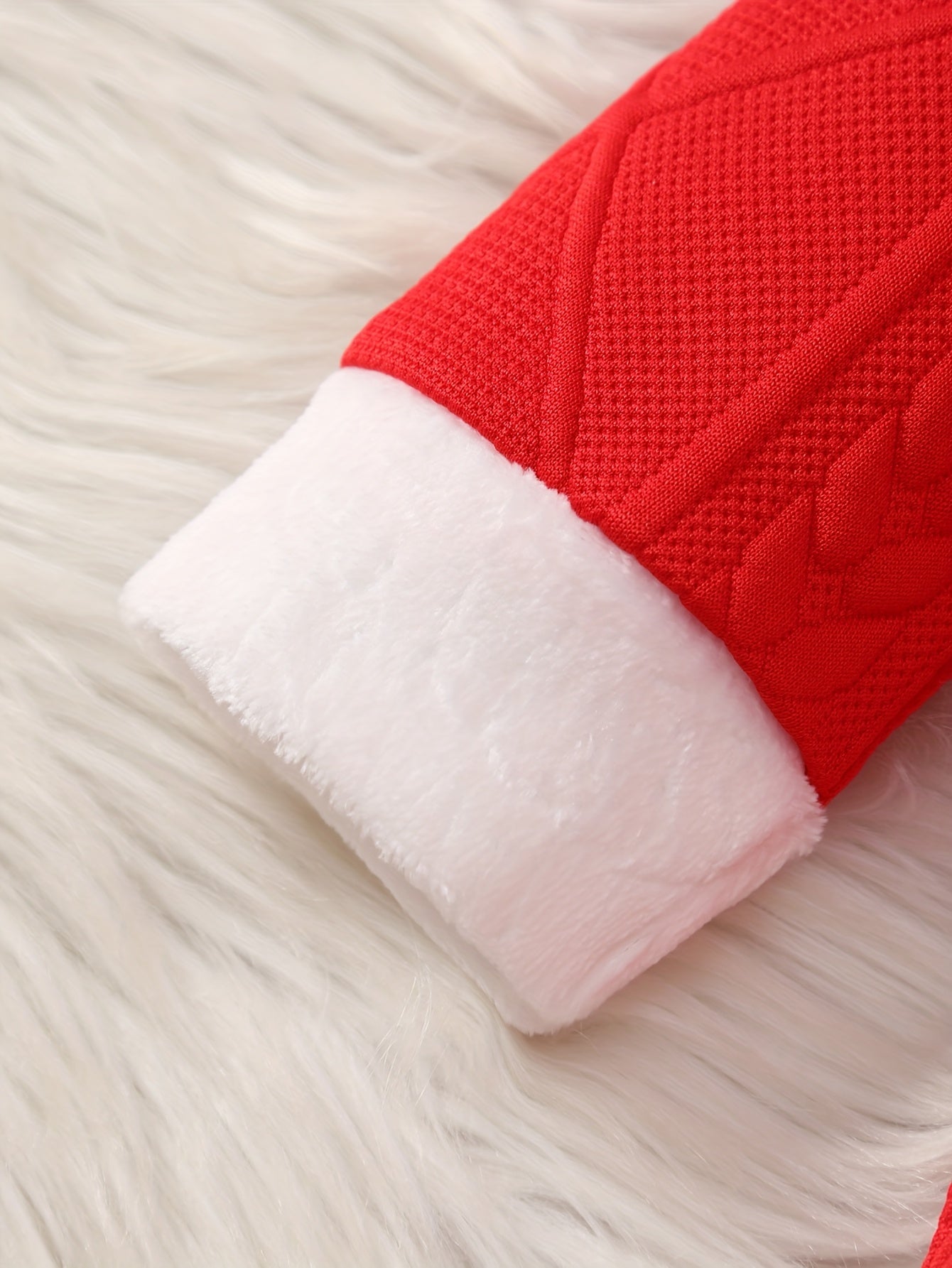 1pc New Style Single-Breasted Bowknot White Collar Dress for Girls, Red Christmas and New Year Baby Outfit