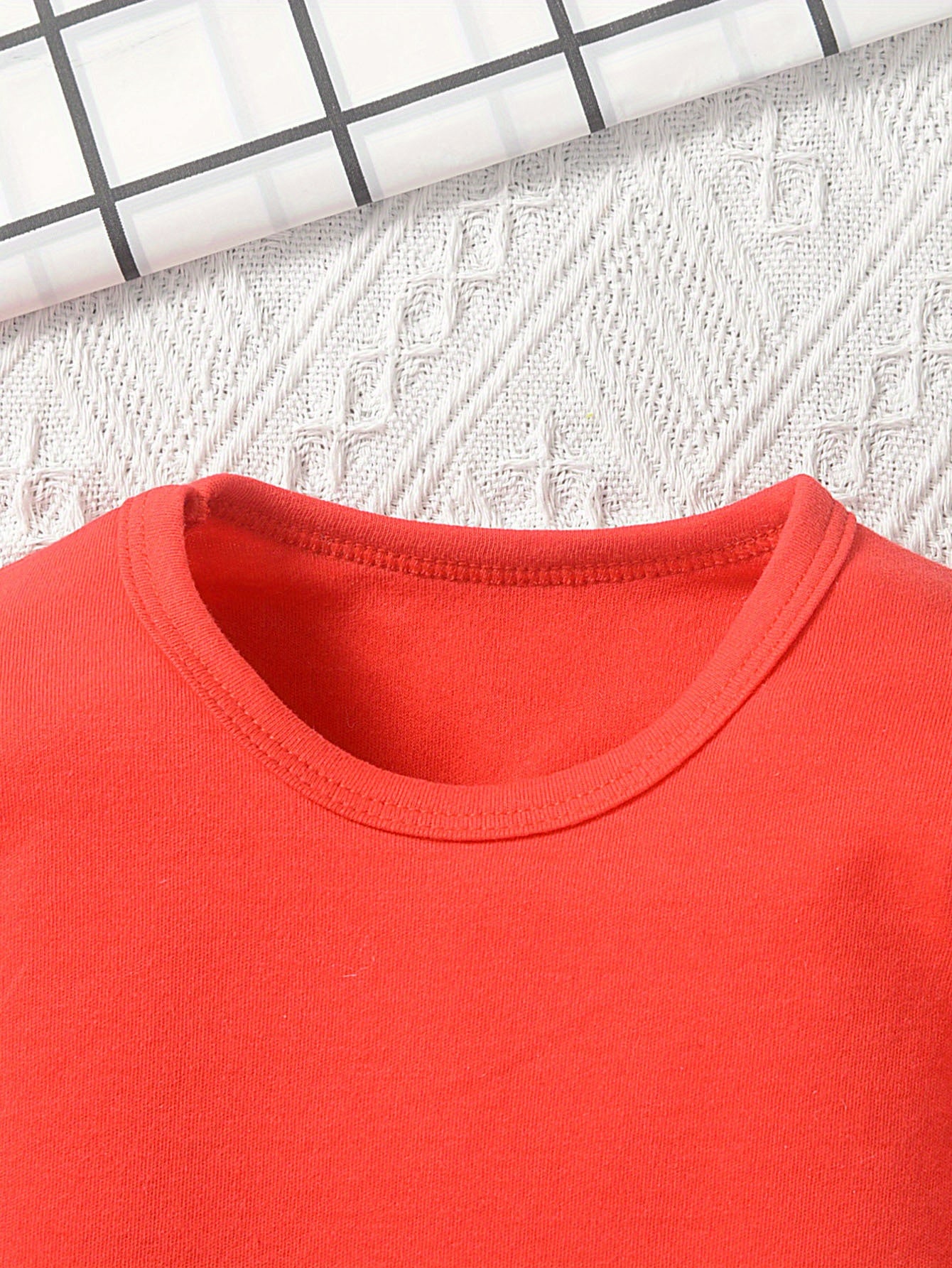 Cotton Long-Sleeve Baby Bodysuit with Geometric Print, Unisex