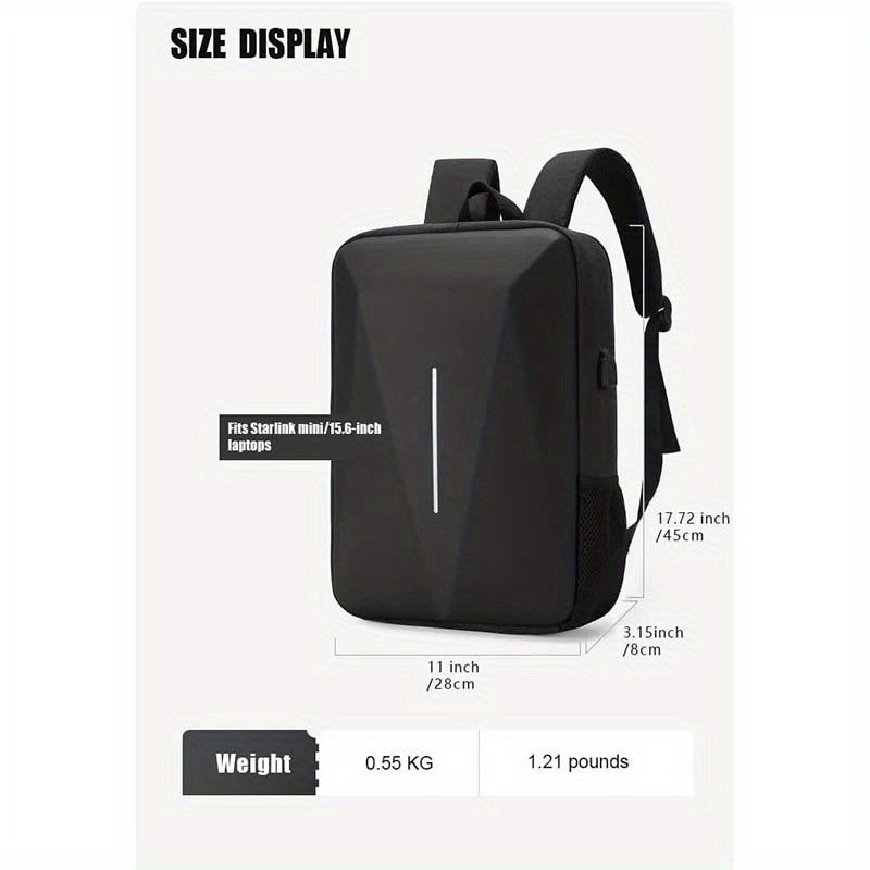 Durable Build, Business Style Laptop Backpack with Anti-Theft Design, Adjustable Shoulder Straps, Multiple Compartments, Zipper Closure PVC Lining - Black, Secure Laptop Storage Sleek Backpack Design Sturdy Zipper Closu