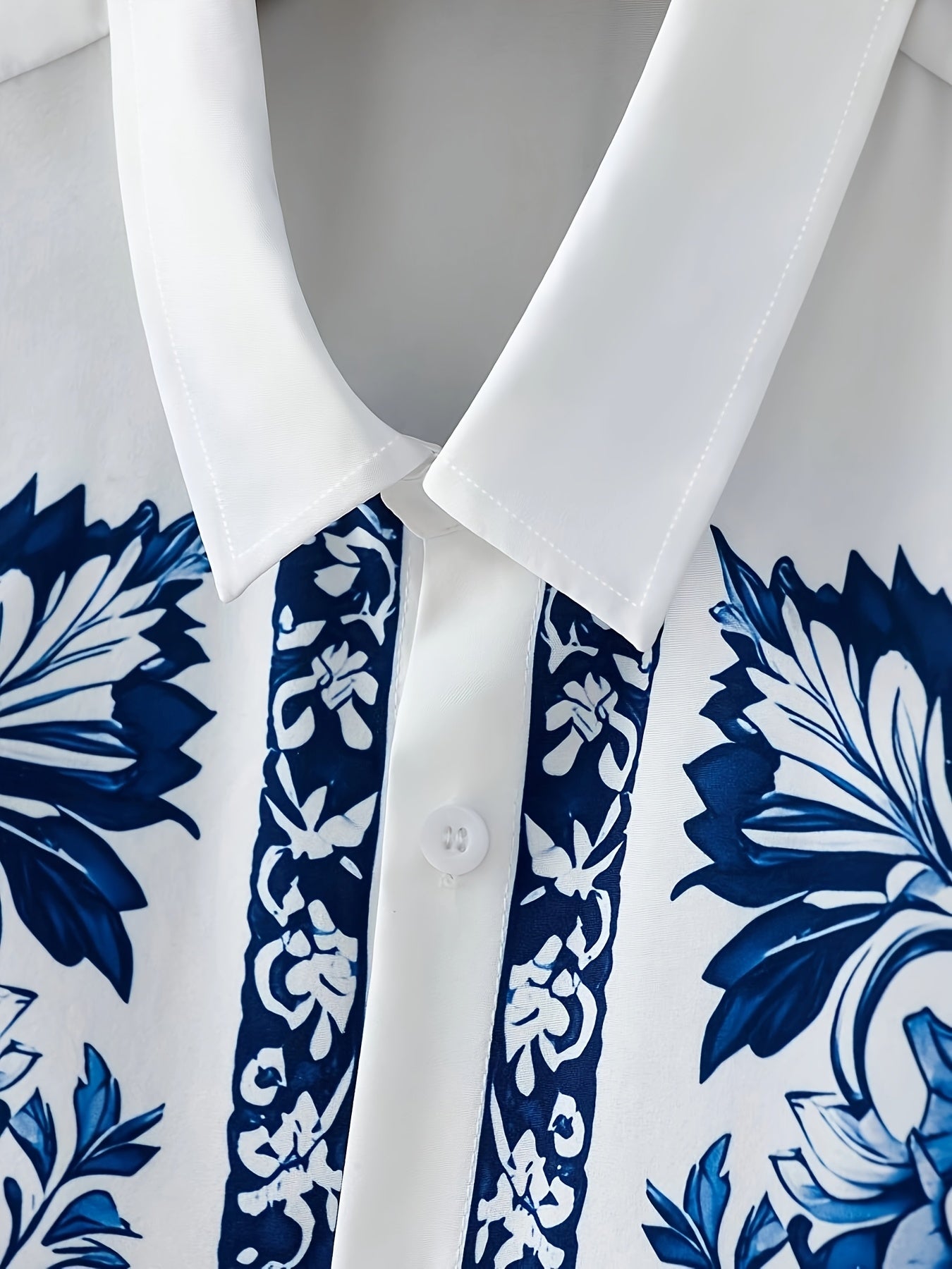 Men'S Two Sets of Floral Print Casual Button-Up + Drawstring Sports Shorts Two-Piece Hawaiian Beach Sports Styl