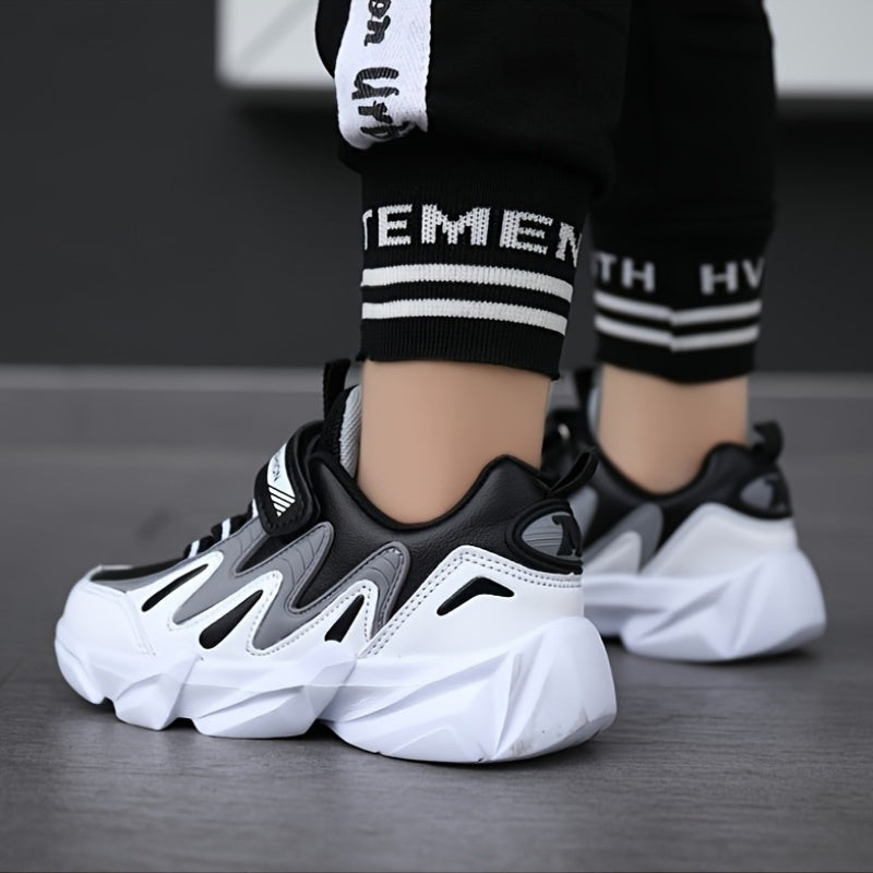 2025 New Boys' Sneakers - Breathable Quick-Dry Synthetic, Durable Low-Top Lace-Up Shoes with Closure, Stylish Striped Design for Outdoor, Running Casual Wear, All-Season Comfort, Shoes for Girls, Running Footwear, Modern Sn