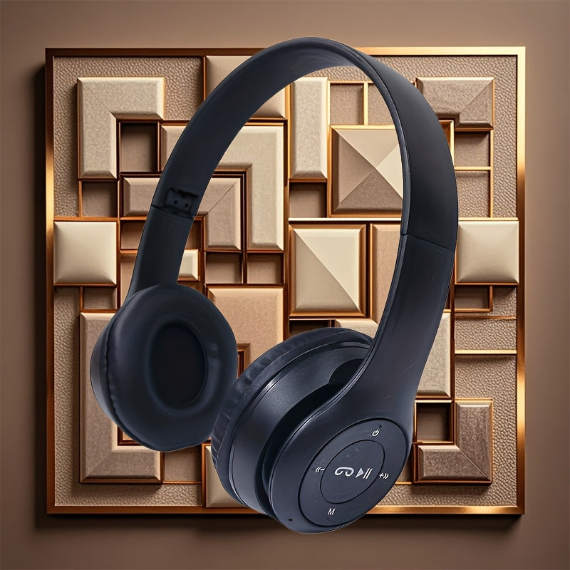 Wireless DJ Headphones with Foldable Design - Long Battery Life, 3.5mm Audio Jack, Ideal for PC/TV/Phone - Popular Over-Ear Wireless Headphones, DJ Headphones|Foldable Headphones|Rechargeable Battery