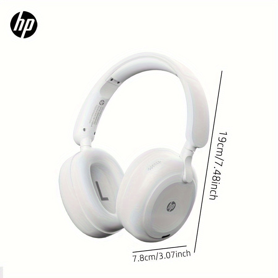 HP Wireless Over-Ear Headphones, Active Noise Cancelling, ENC Call Noise Reduction, Personalized Spatial Audio, Wireless Headphones With Microphone, Deep Bass Sound, For Home/Office Use