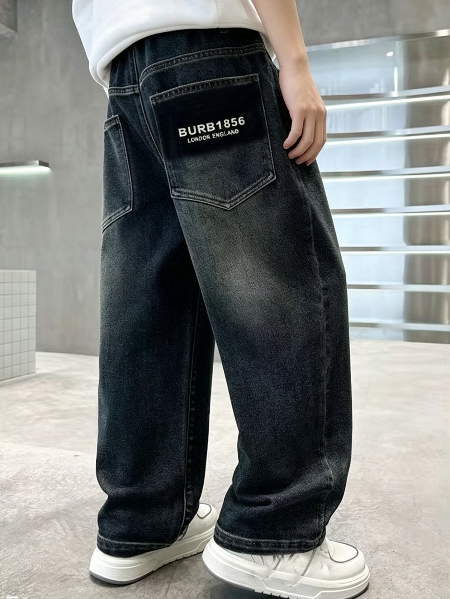 Boys' Loose Straight-Leg Denim Pants for All Seasons