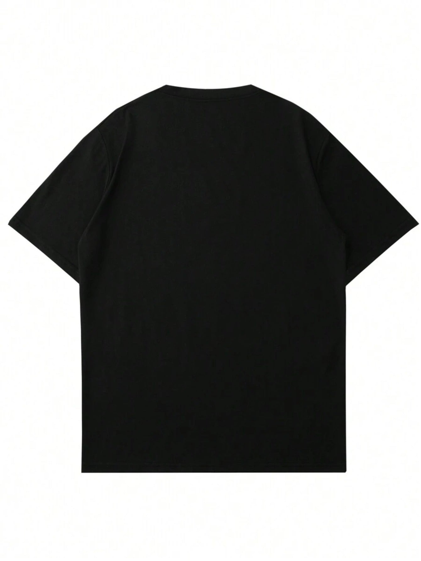 Men's Casual V-Neck T-Shirt with Bold Head Graphic Print - White Black Contrast Design, Breathable Regular Fit Short Sleeve Tee for Spring Summer Casual Wear, Quality Fabric Shirt