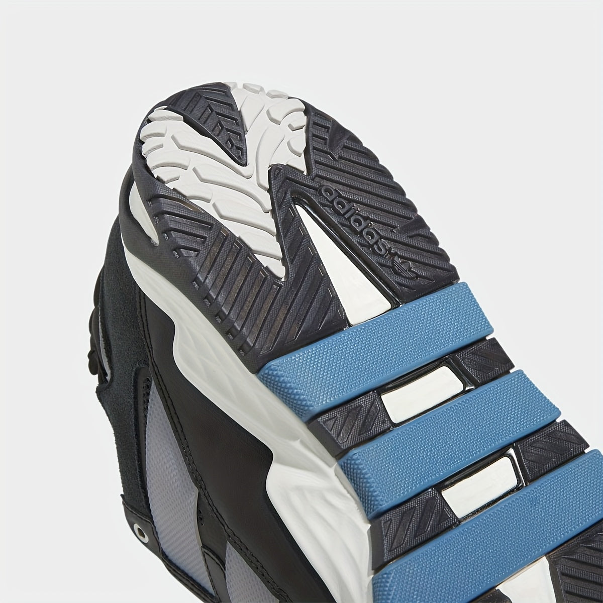 Adidas Niteball Low-Top Sneakers for Men Women - Striped Casual Shoes with Genuine Leather Upper, Breathable Fabric Lining Rubber Sole, Black/Blue/Orange Accents (FZ5742), Athletic Footwear, Modern Triptych Design, Durabl