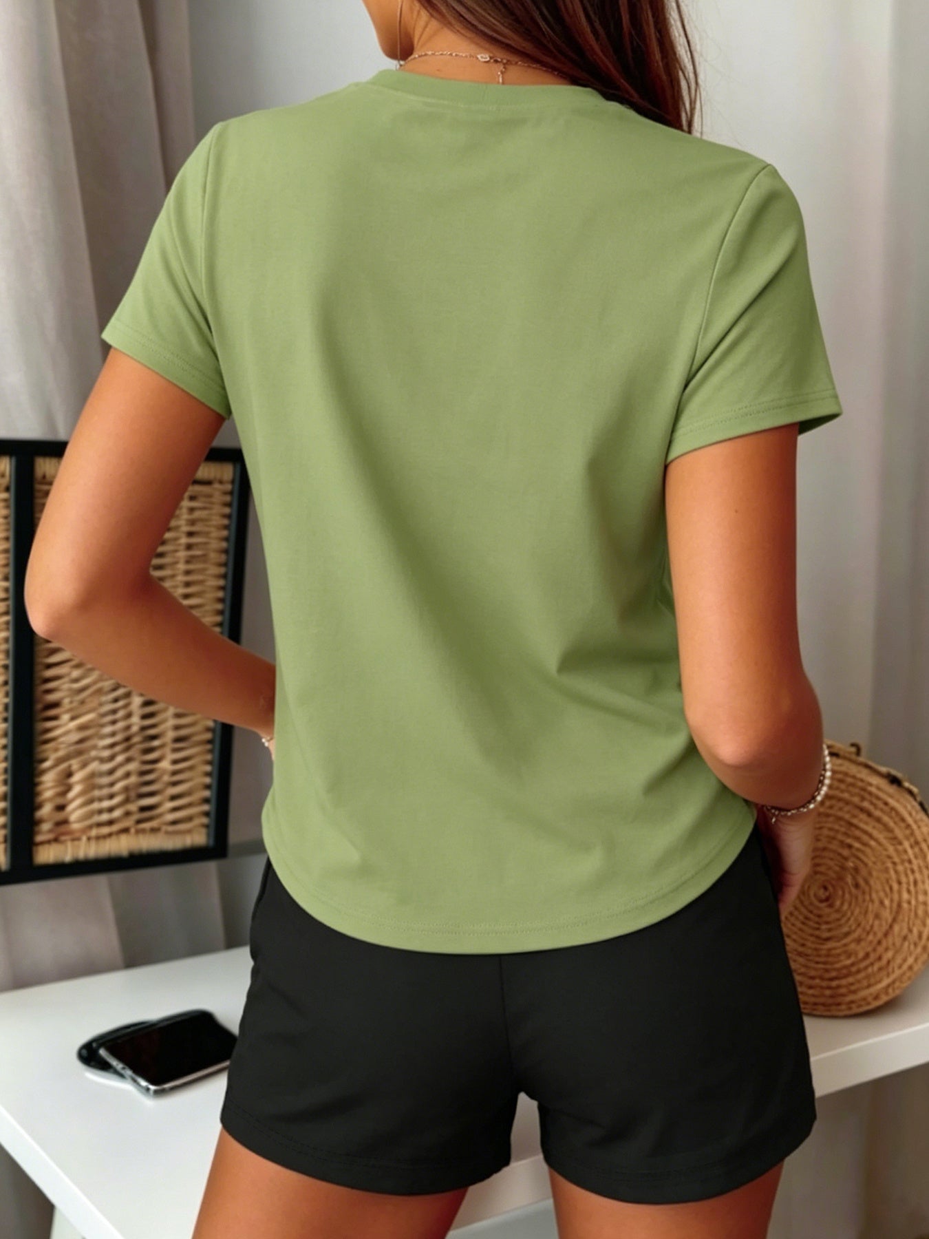 Women’s Casual Short Sleeve T-Shirt & Shorts Set for Spring Summer