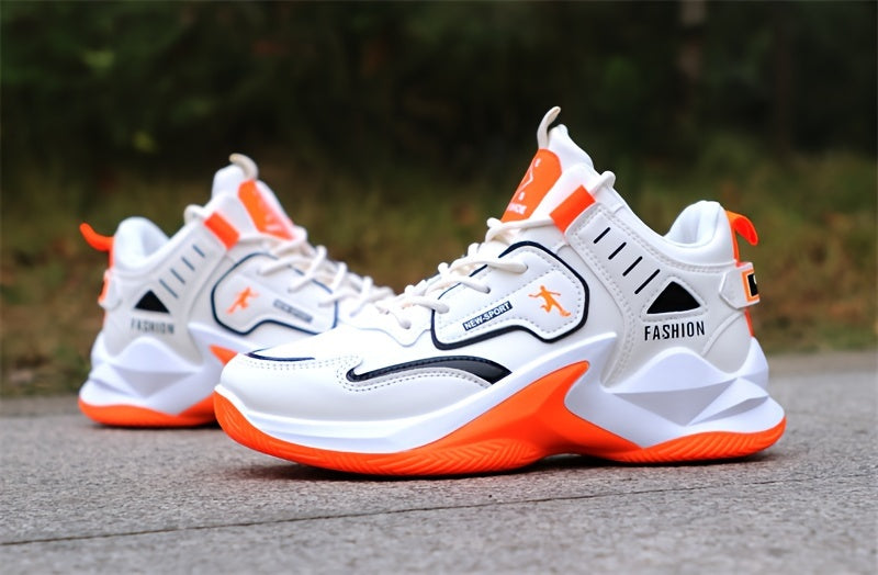 Men'S Basketball Shoes, Athletic Sneakers for Students, High-Top, Shock-Absorbing, Durable, Breathable Footwear Suitable for Concrete Surfaces.