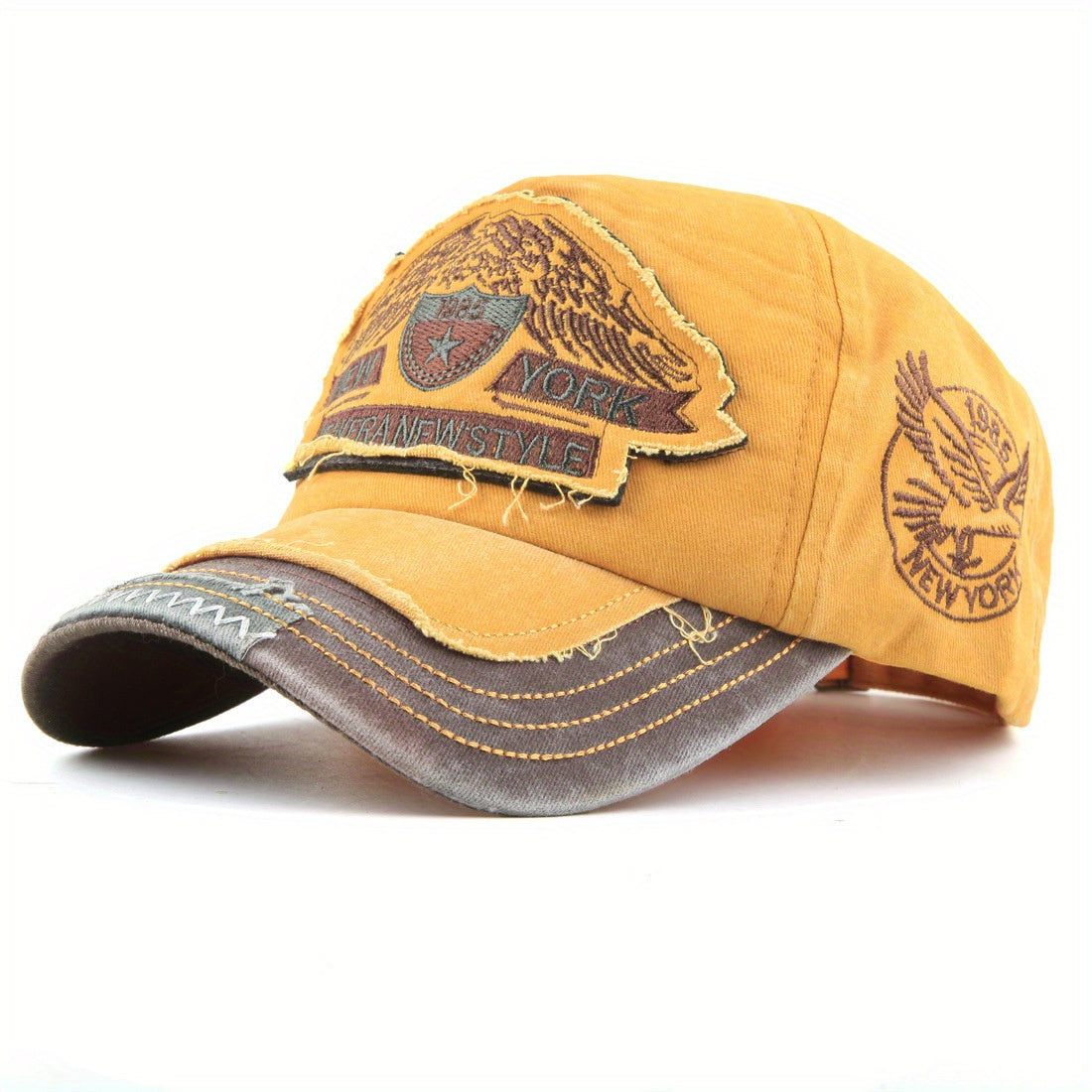 Vintage 1985 New York Style Baseball Cap Distressed Sun Hat Outdoor Cap Unisex Trendy