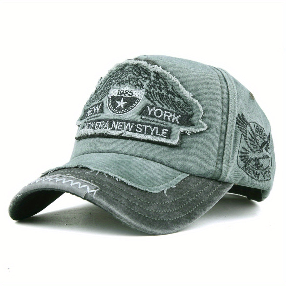 Vintage 1985 New York Style Baseball Cap Distressed Sun Hat Outdoor Cap Unisex Trendy