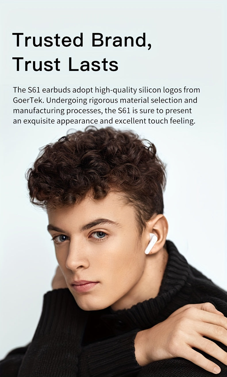 High-Fidelity Sound Quality with Deep Noise Cancellation, Seamless Connectivity, Volume Control, Open-Back Design, Compatible with Tablets - Wireless Sports Earbuds with LED Digital Display, Long Battery Life, Touch Operation