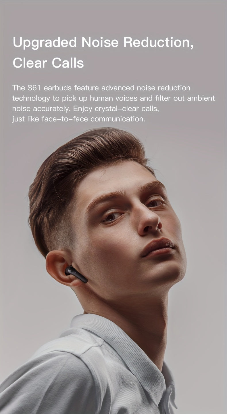 High-Fidelity Sound Quality with Deep Noise Cancellation, Seamless Connectivity, Volume Control, Open-Back Design, Compatible with Tablets - Wireless Sports Earbuds with LED Digital Display, Long Battery Life, Touch Operation