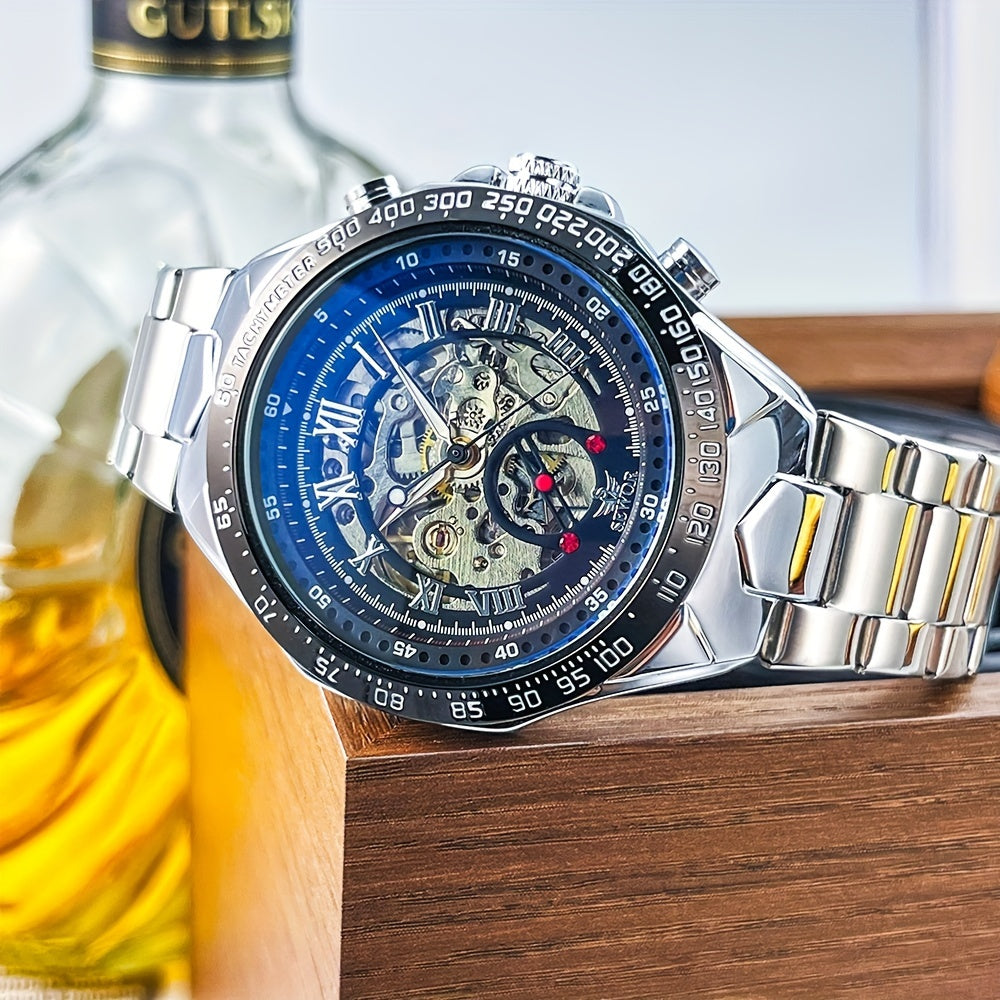 Augulas's New Large Dial, Fully Automatic Mechanical Watch, Men's Luminous Official Genuine Mechanical Face Hollow, High-end Handsome Tide