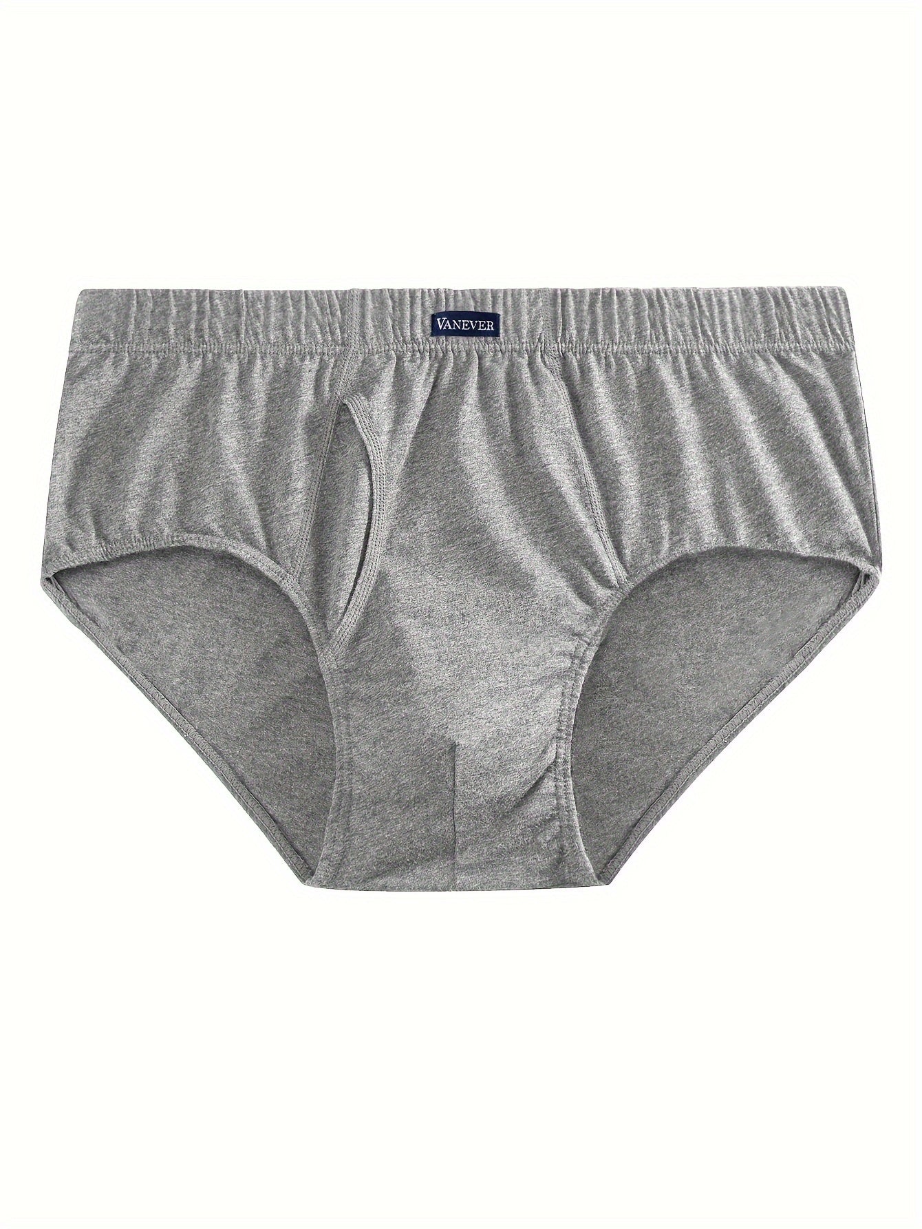 Men's Mid-Rise Cotton Stretch Briefs - Soft, Breathable 3-Pack