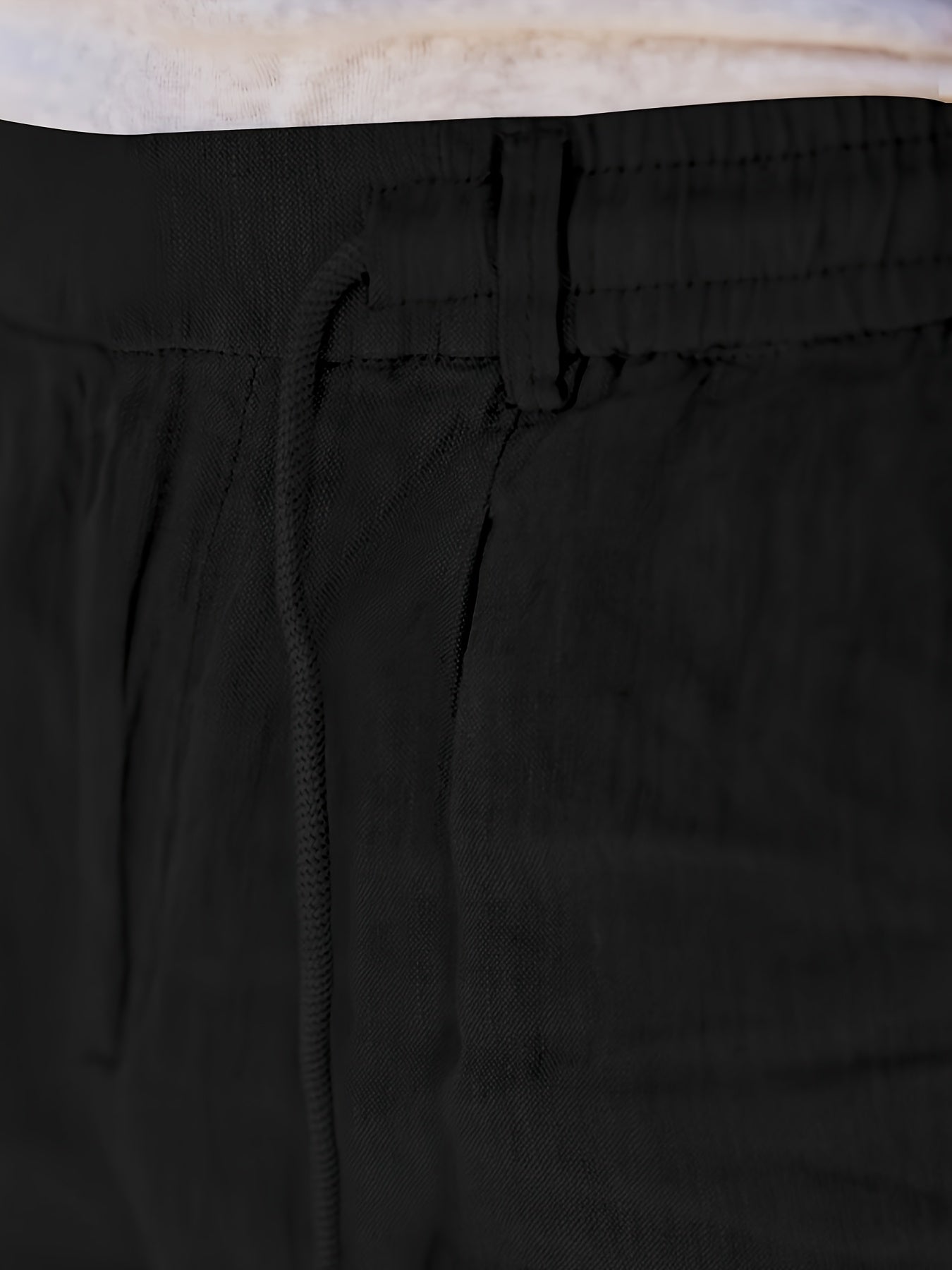Men'S Casual Linen Drawstring Pants - Comfortable Straight Fit, Lightweight & Breathable for Beach & Outdoor Activities, Beach Casual Wear|Straight Fit Pants|Lightweight Fabric