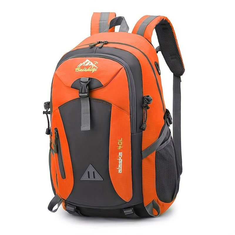 40L Black Oxford Backpack for Hiking, Travel & Outdoor Adventures - Lightweight, Durable with Adjustable Straps, Design, Perfect for Camping, Cycling & Student Use