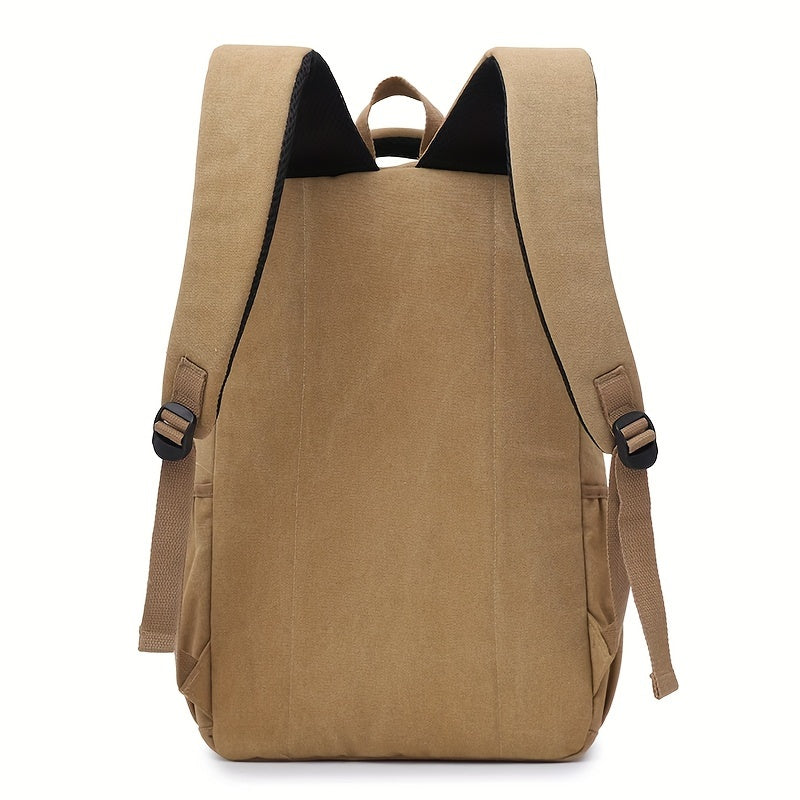 Men's Large Capacity Travel Backpack - Lightweight Laptop Bag with 39.62cm Laptop Compartment, Multiple Zippered Pockets, Padded Shoulder Straps - Durable Backpack for Business, School, Vacation - Tan/Brown