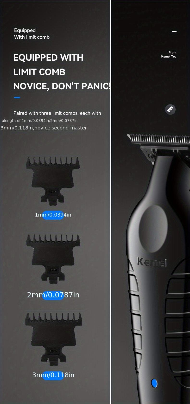 Electric Hair Clipper KM-2299 Cross-border Electric Pusher USB Oil Head Carving Scissor Barber Shop Trimmer