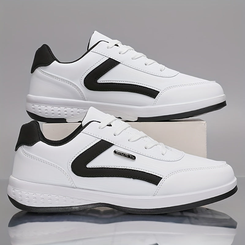 Men'S Classic British Style Casual Business Shoes - All-Season Solid Geometric Pattern, Low Top Lace-Up, Round Toe, Faux Upper, Fabric Inner, EVA TPR Sole, Comfortable Minimalist Design for Daily Outdoor Use, Everyday Com