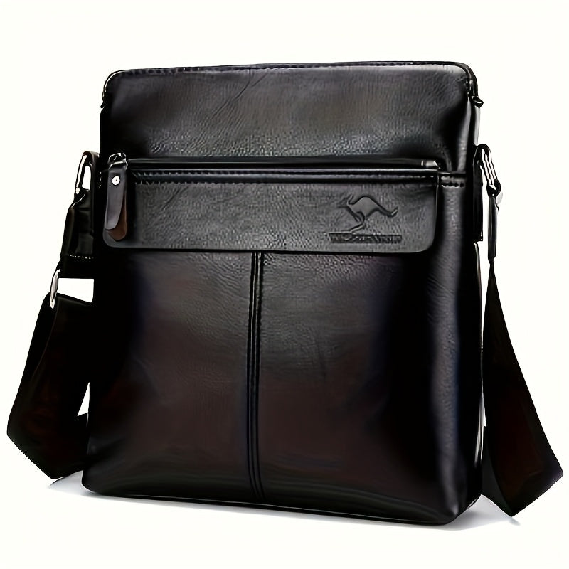 1pc Large Capacity Men'S Shoulder Bag - Adjustable Crossbody Sling with Multiple Compartments, Brown Business Casual Bag for Work, Travel, Everyday Use - Unique Gift for Him, Birthday, Christmas, Work Shoulder Bag, Sophisti