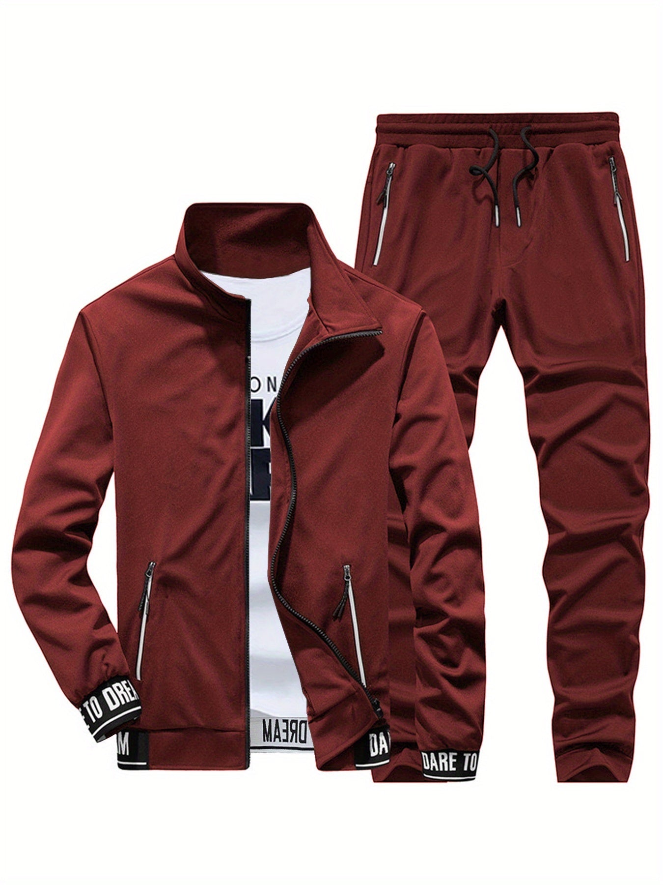 Spring and Autumn Outdoor Men's Sports Casual Suit with Jacket and Pants Two-Piece Set