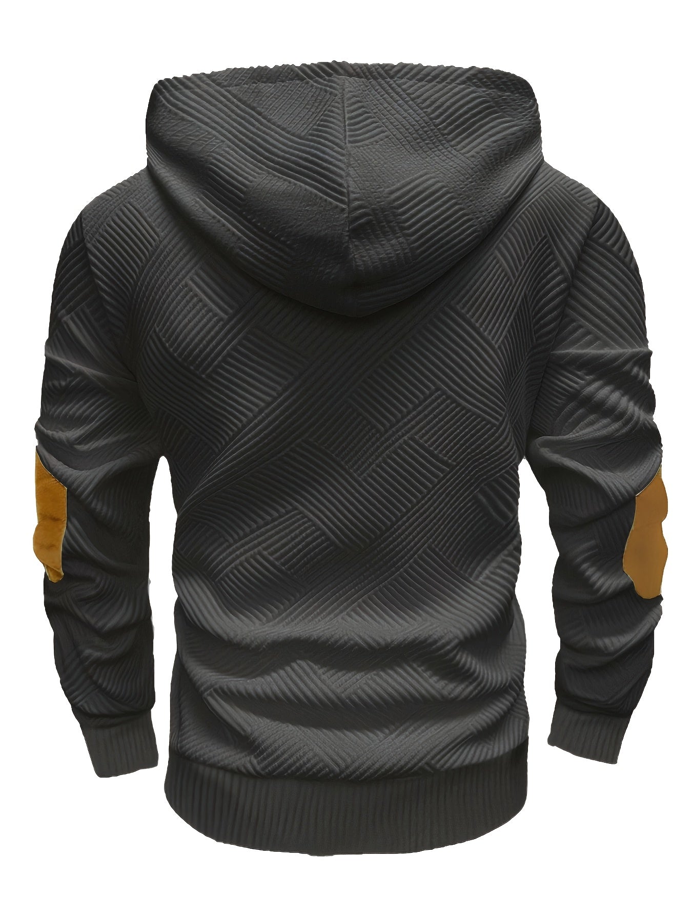 Men's Casual Fashion Set Knit Jacquard Hoodie and Pants 2pcs Set