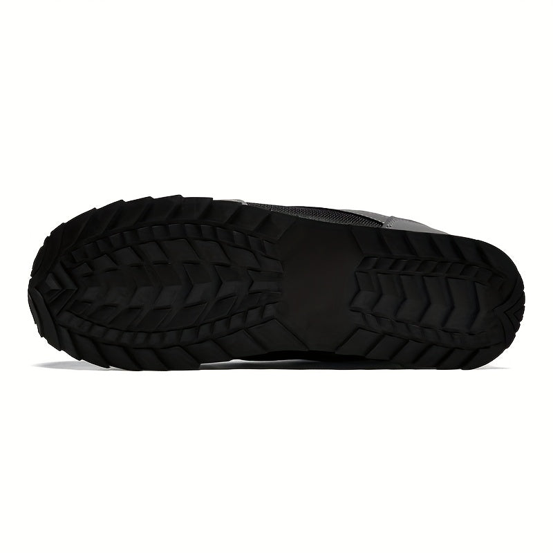 Men'S Winter Snow Boots - Warm Non-Slip Rubber Sole, Suitable for Hiking and Rock Climbing, Casual Fashion Street Style Lace-Up Design