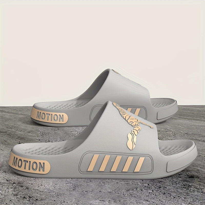 Men'S EVA Slippers for Indoor Bathing at Home, Featuring Soft, Non-Slip Soles. Stylish And Sporty for Summer Beach Outings, These Ultra-Comfortable EVA Slides Are Quick-Drying, Easy to Clean, And Suitable for All Seasons. Per - ayq