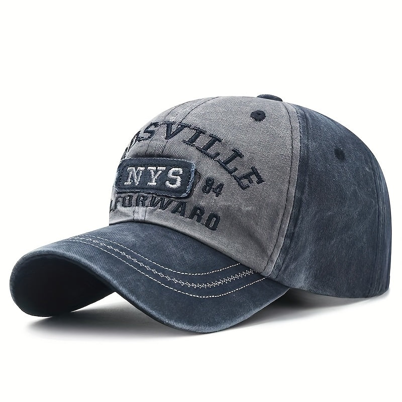 Vintage Embroidered Washed Baseball Cap with NYS 1984, Adjustable, Fade-Resistant Dad Hat - Comfortable Fabric, Sun Protection Suitable for Golf, Fishing, etc. - Ideal Gift