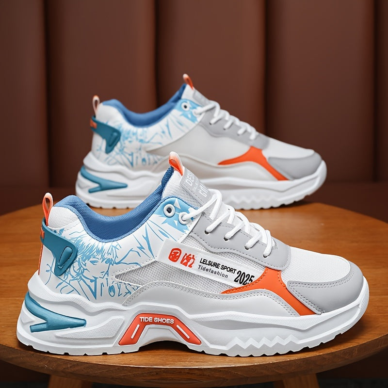 Men's Athletic Sneakers - Breathable, Non-Slip Durable, Lace-Up Closure for Casual Attire