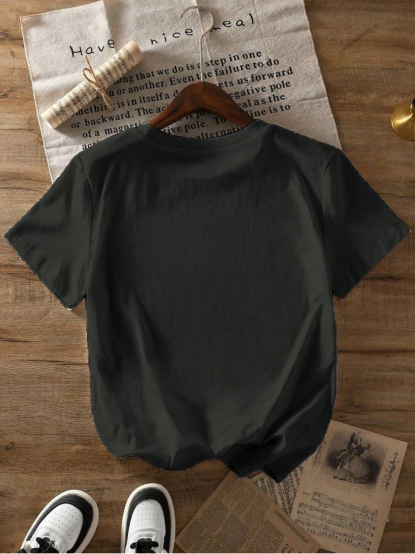Boys' Cotton Crew Neck Short Sleeve T-Shirt Summer Casual