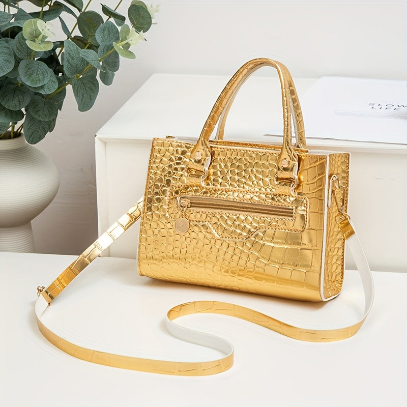 2025 Summer New Women'S Fashion One-Shoulder Crossbody Bag Crocodile Pattern Handbag