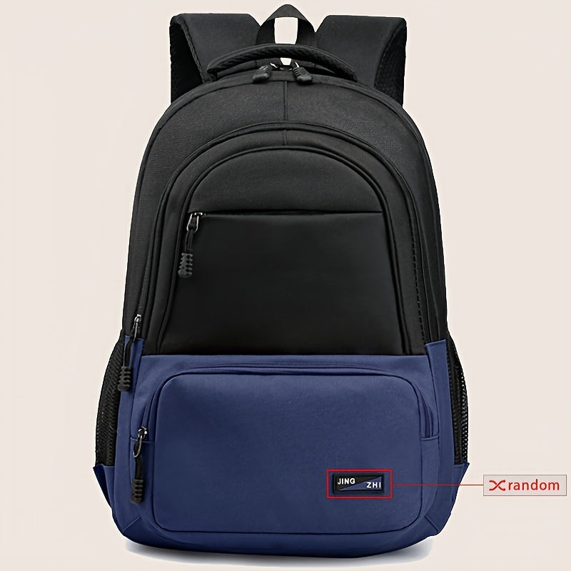 Durable Oxford Fabric Backpack - Spacious, Breathable, Adjustable Strap, Laptop Compartment, Ideal for Hiking, Camping, Travel, School Work - High 46cm, Long 32cm, Thick 19cm, School Backpack Adjustable Strap Backpack D