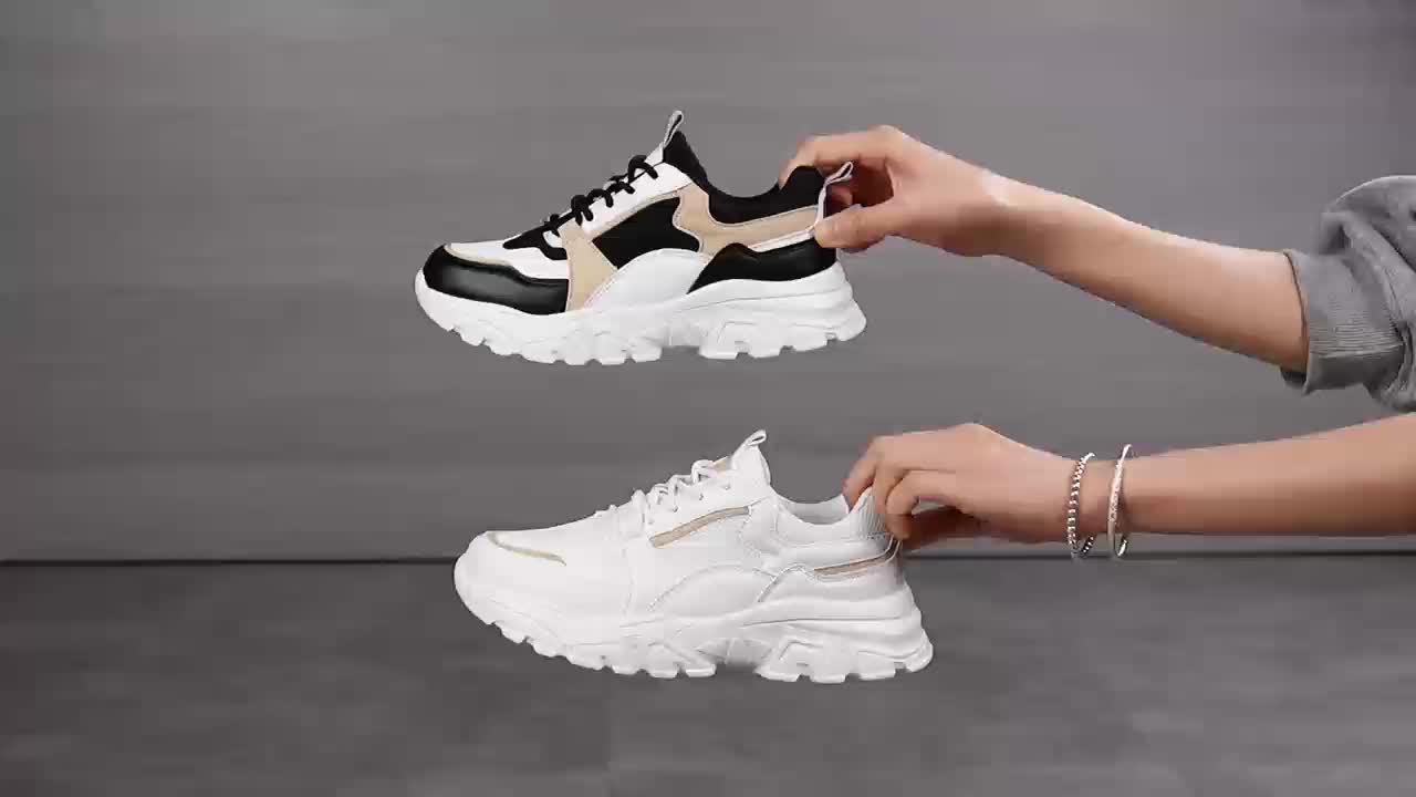 Women'S Fashion Casual Sneakers, Sizes 36-42, Breathable Lace-Up Running Shoes, Lightweight, Low Top, Round Toe, with Fabric Upper and MD Sole, All-Season Wear